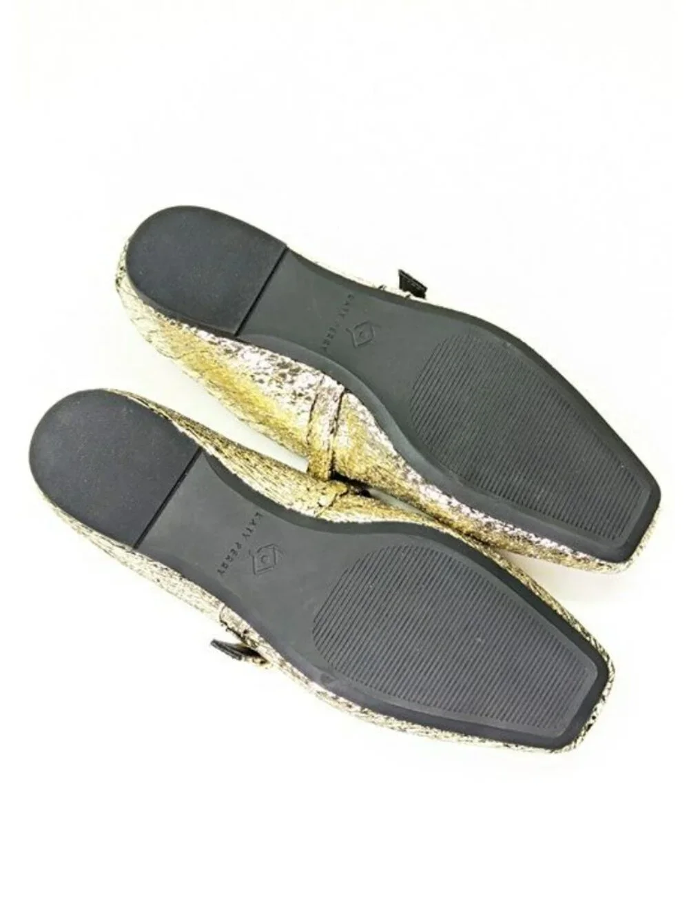 Katy Perry Women's Evie Mary Janes Flats in Gold Size 8 (MSRP $98)